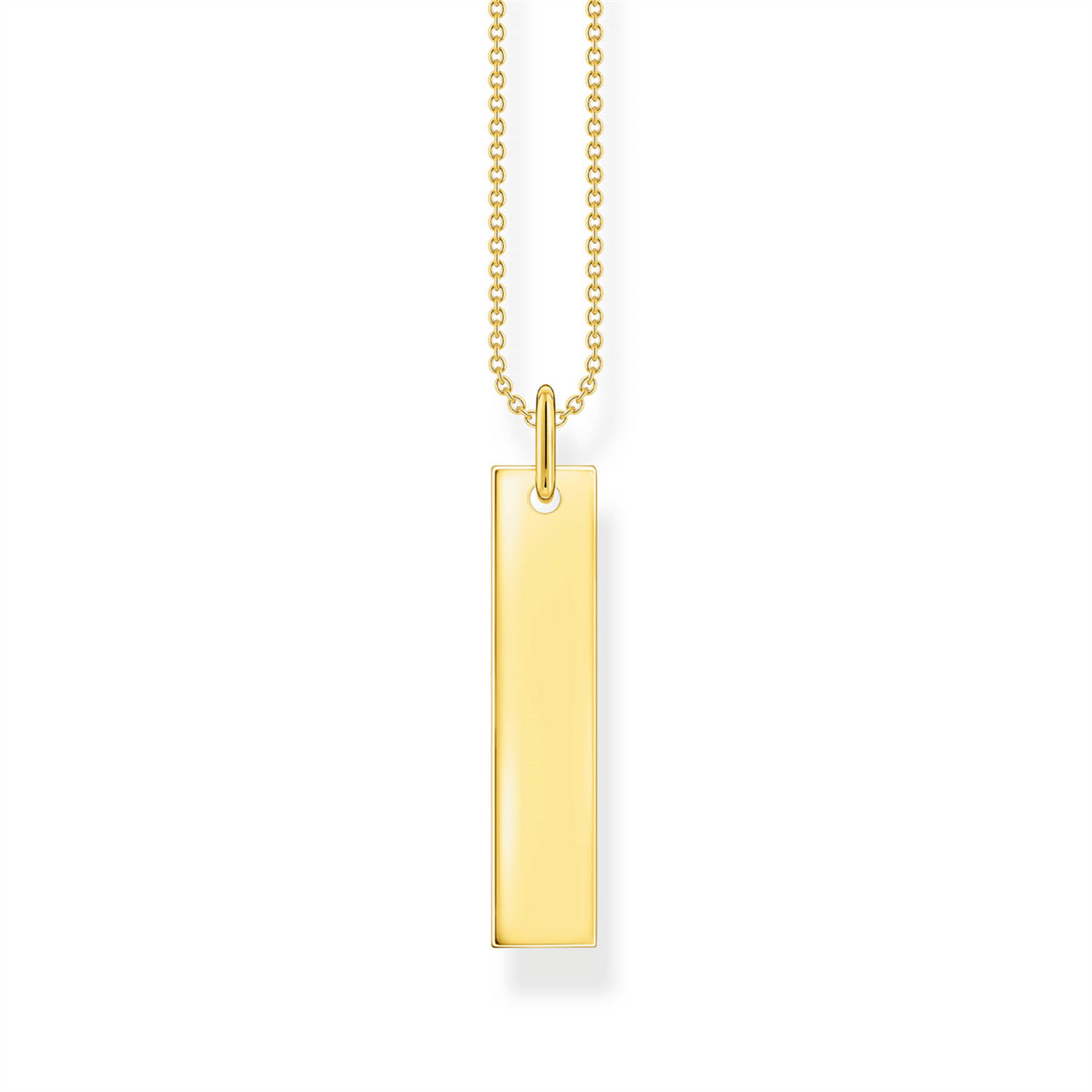 Thomas Sabo Engravable Slim Tag Gold Plated Necklace