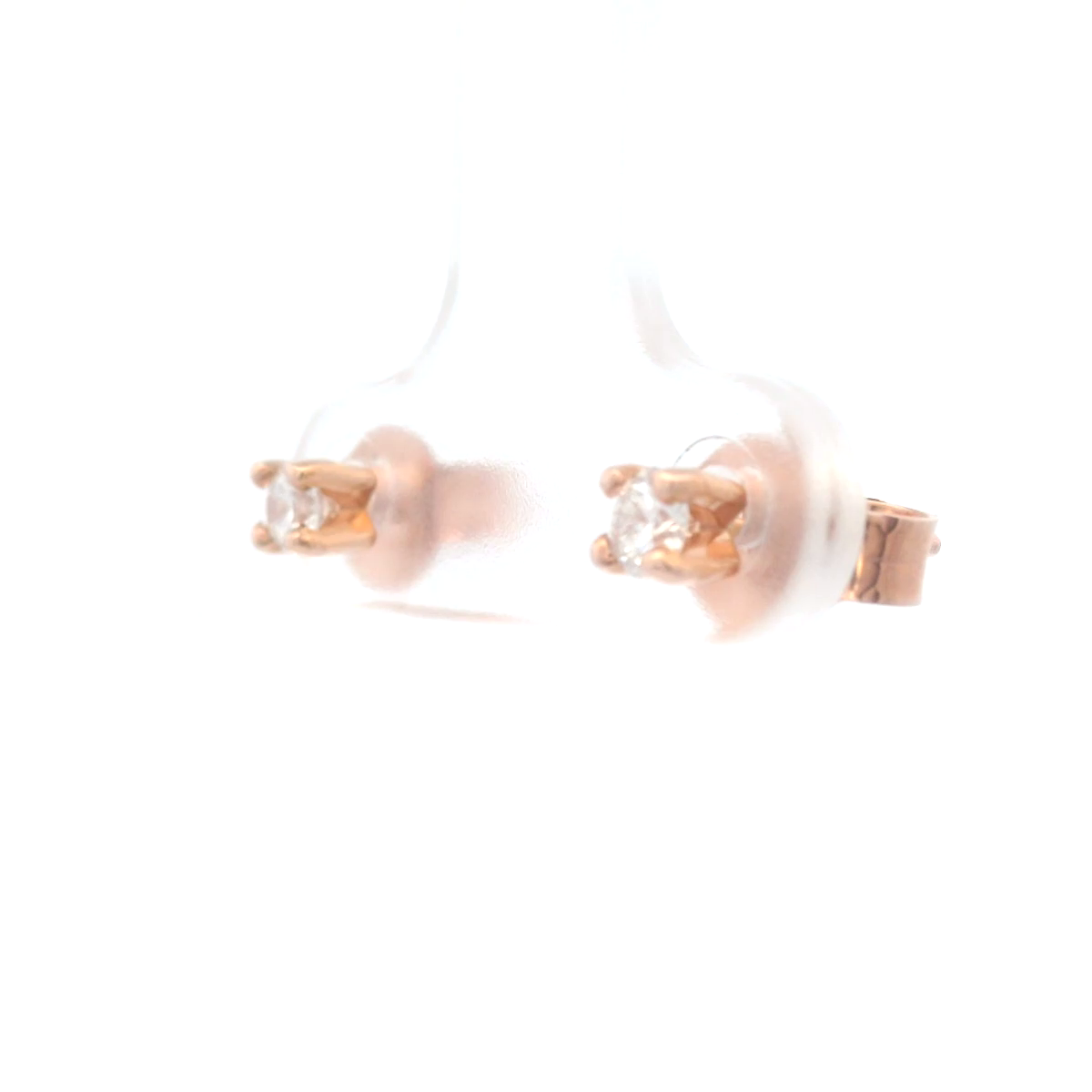 Rose Gold Diamond Stud Earrings