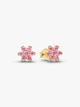 Pandora Sparkling Pink Flower Stud Earrings