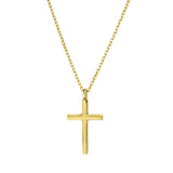 Brass Fine Necklace with Cross Pendant