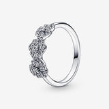 Triple Pansy Flower Ring - 58