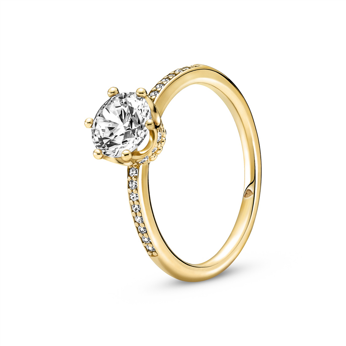Pandora Shine Crown Ring w Clear CZ