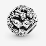 Sparkling Round Openwork Charm w CZ