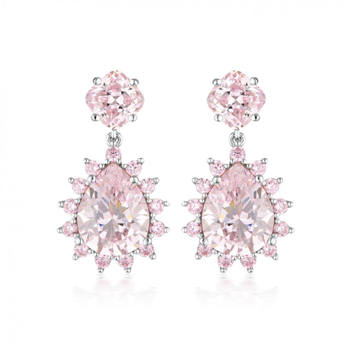 Georgini Luxe Velluto Pink/Silver Earrings