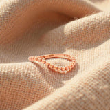 Beaded Dress Ring in Rose Gold
