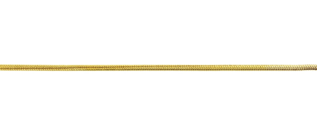 Solid Snake Chain in Yellow Gold