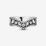 Sparkling Marquise Double Wishbone Ring - 58