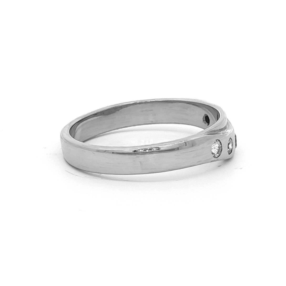 9CT W/G FITTED WEDDER SET 5 X .025CT DIA