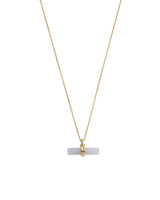 BLUE LACE AGATE T-BAR NECKLACE