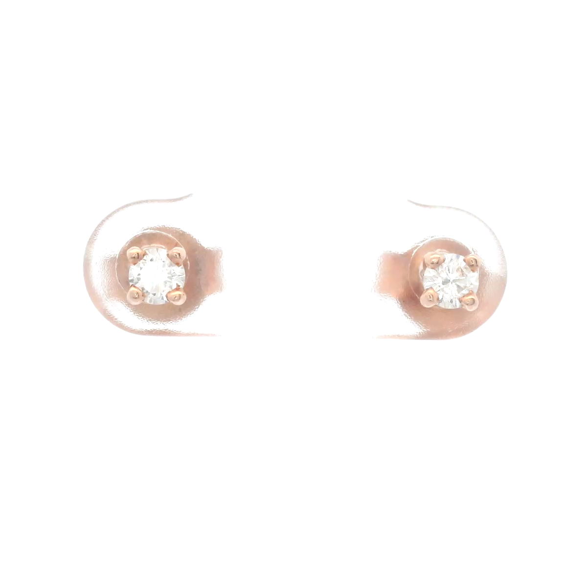 Rose Gold Diamond Stud Earrings