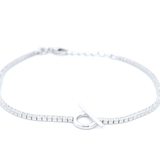 Tennis Chain Bracelet in Sterling Silver