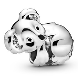 Sweet Koala Silver Charm w Black Enamel & CZ