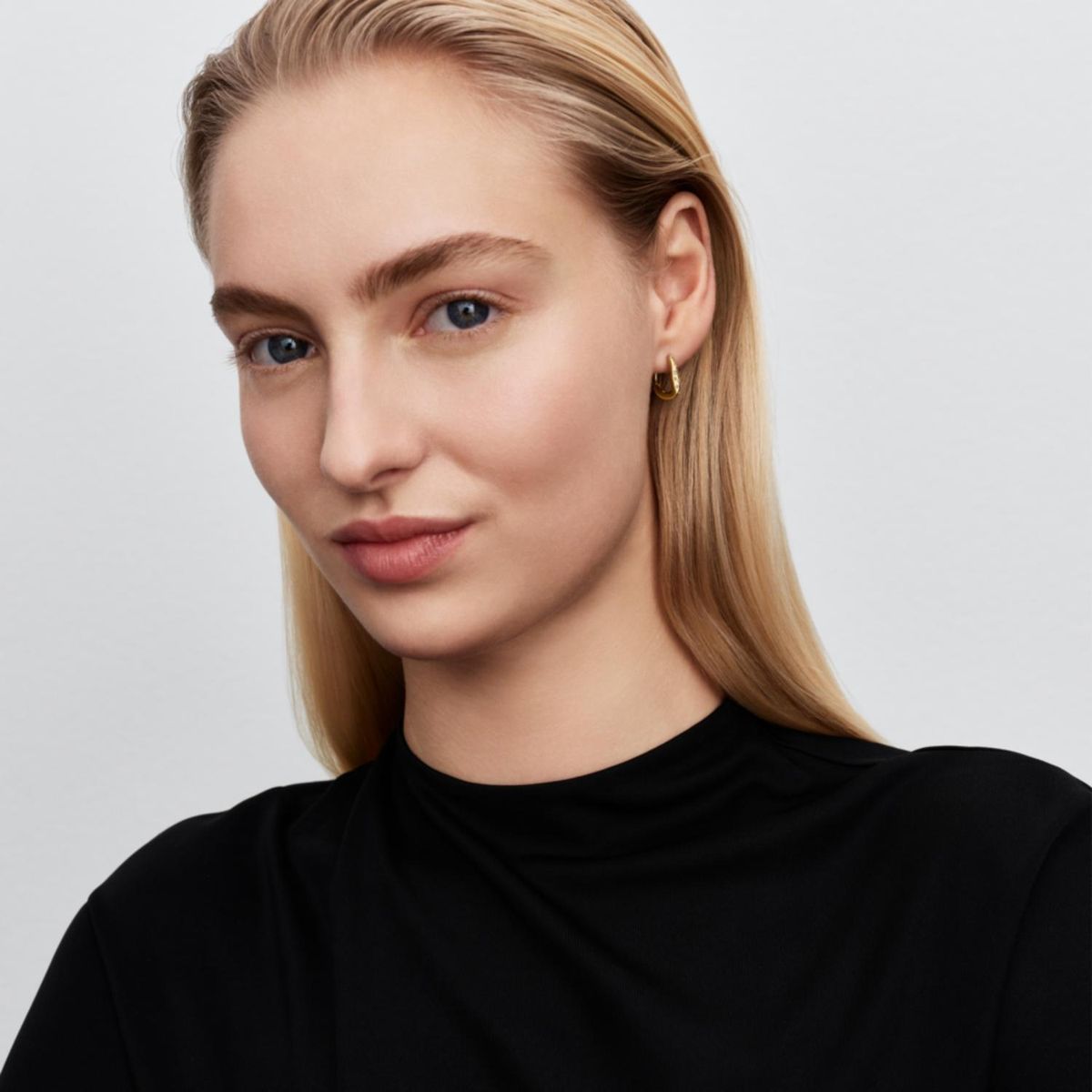 Pandora Organic Shaped Hoop Earrings