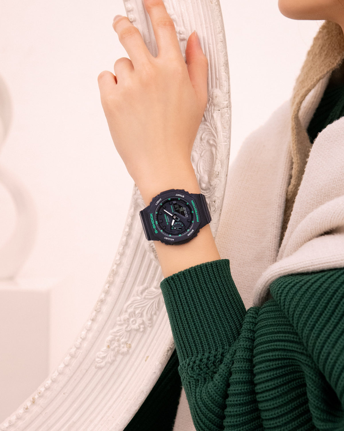 G-Shock Mid Duo Green Accent Watch GMAS2100GA-1A