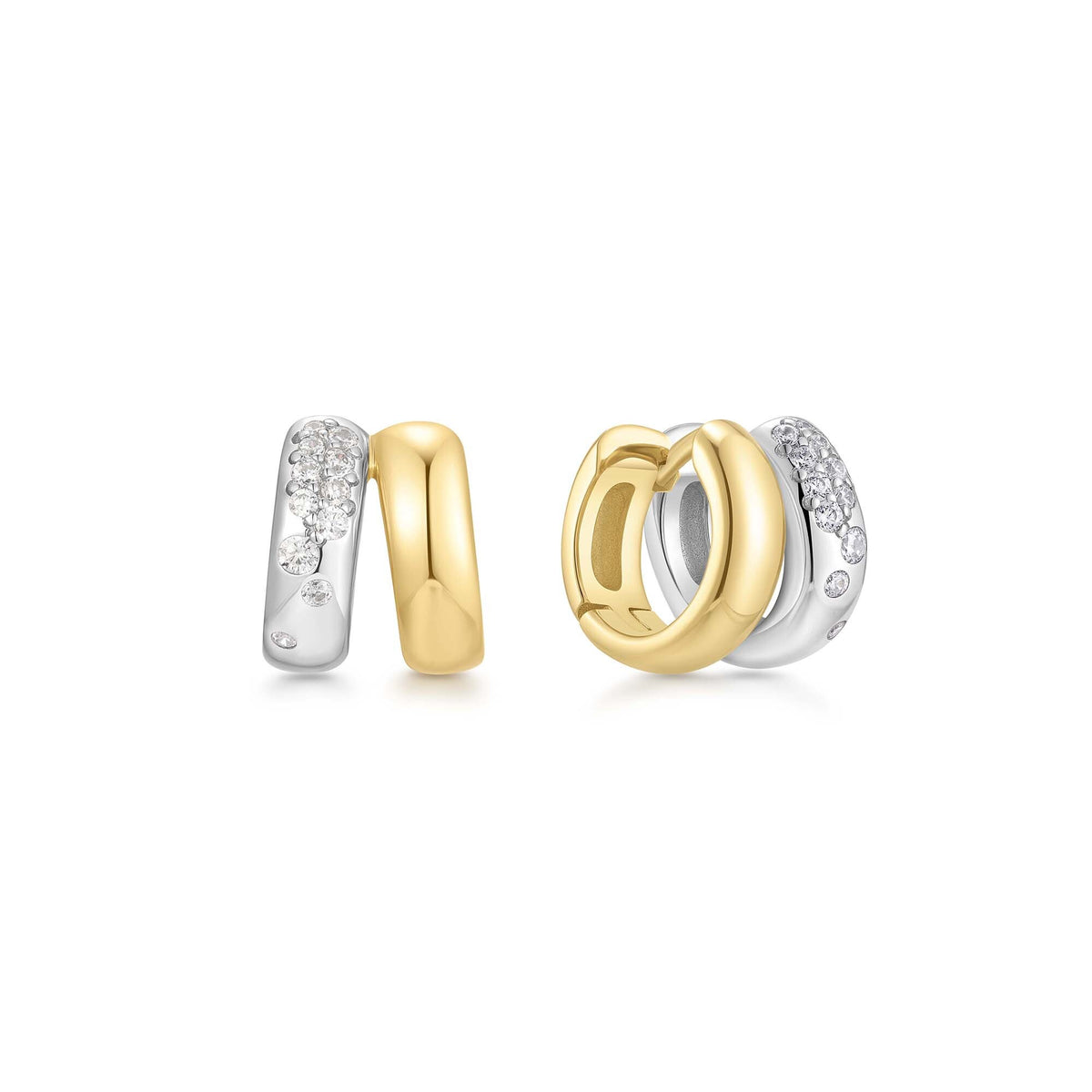 Ania Haie Double Huggie Hoops Earrings