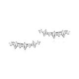 Ania Haie Silver Multi Sparkle Climber Studs