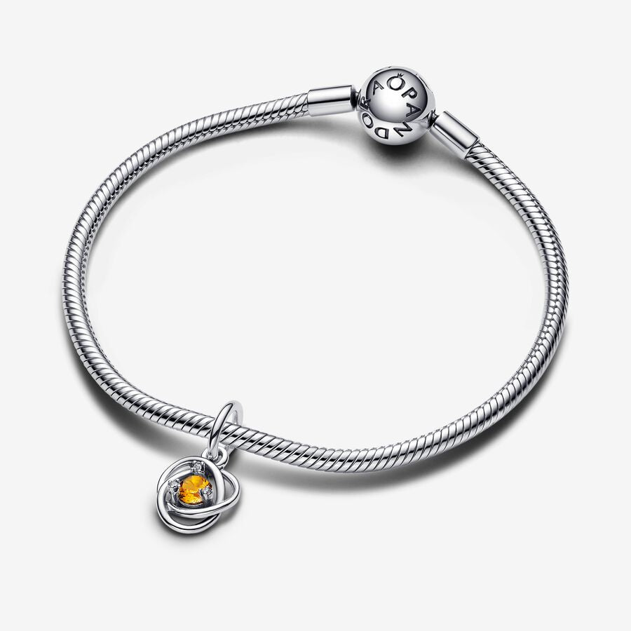 November Honey Eternity Circle Dangle Charm