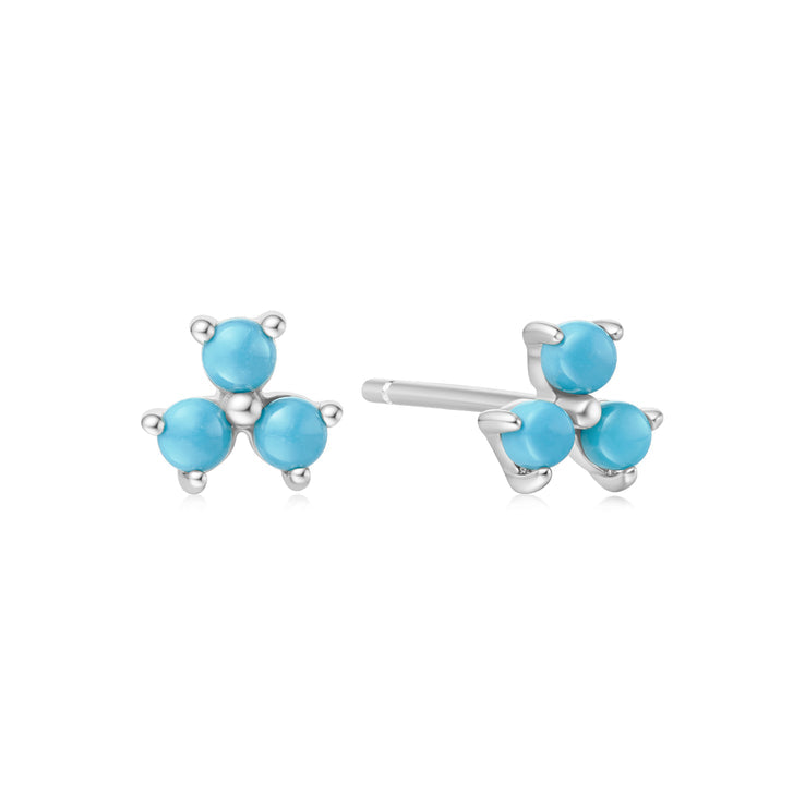 Ania Haie Lab Created Turquoise Lotus Stud Earrings