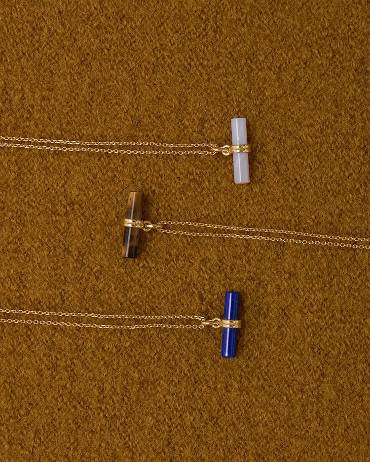 Kirstin Ash Tigers Eye T-Bar Necklace