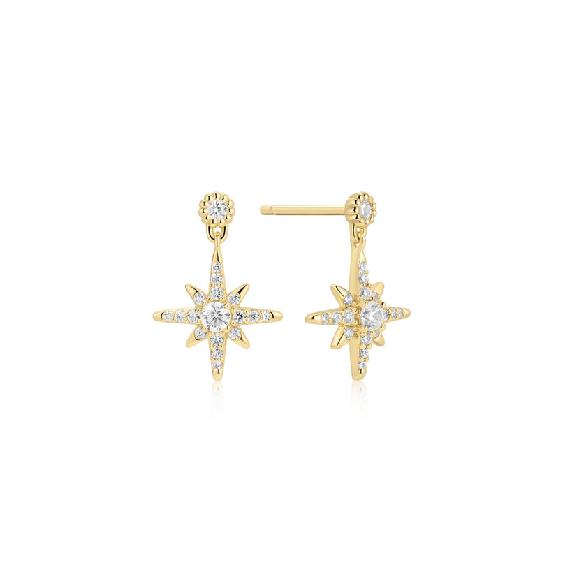 Ania Haie Gold Dangling Nova Star Stud Earrings