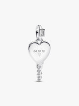 Pandora Engravable Heart Key Pendant