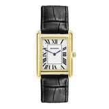 Sekonda Mens Guilloche Dial Black Leather Dress Watch 28x37mm