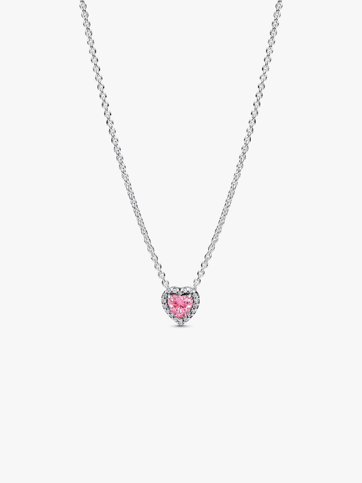 Pandora Pink Elevated Heart Necklace