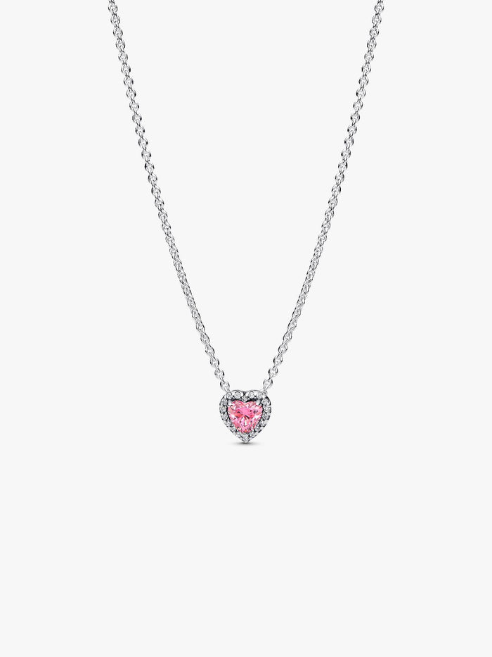 Pandora Pink Elevated Heart Necklace