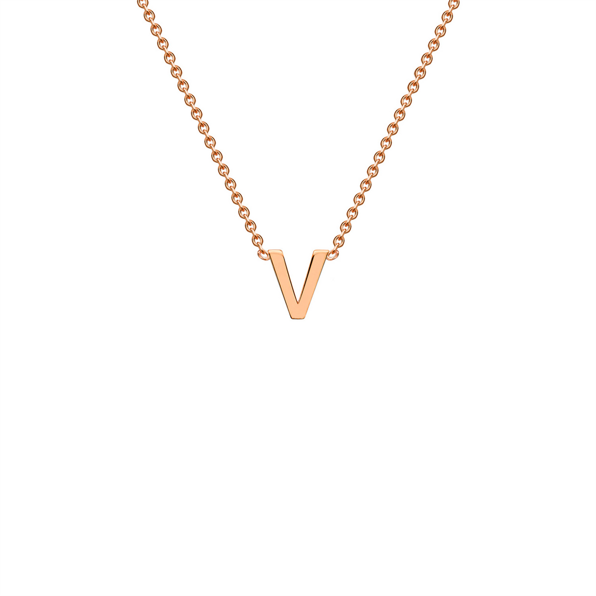 9ct Yellow Gold Petite Initial Necklace - D