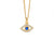 Ellani Blue Cubic Zirconia Evil Eye Bezel Set