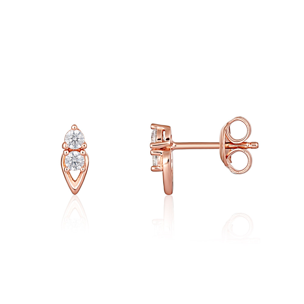 Georgini Rose Gold Heirloom Keepsake Earrings