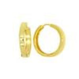 Flat Profile 9ct Gold Huggie Earrings