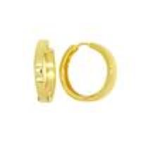 Flat Profile 9ct Gold Huggie Earrings