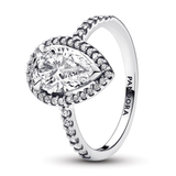 Pandora Sparkling Pear Halo Ring