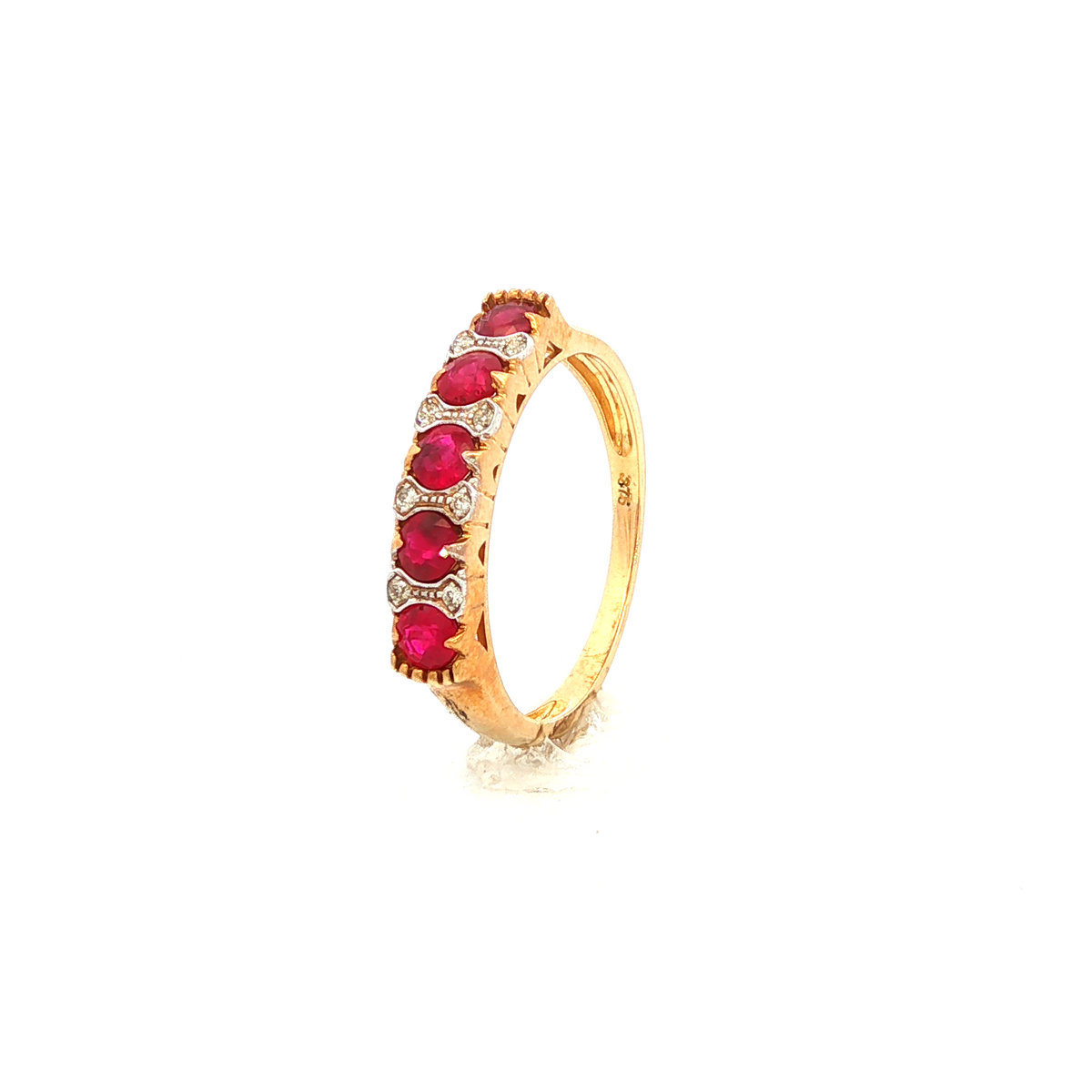 Ruby and Diamond Ring in Yellow Gold