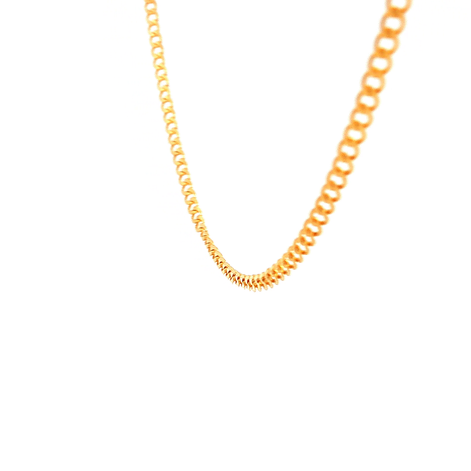Super Flat Double Diamond Cut Curb Chain in Yellow Gold