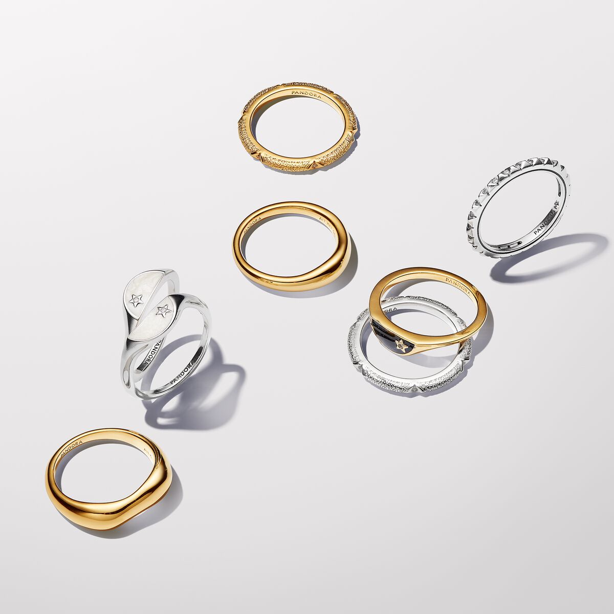 Pandora ME Halved Enamel Signet Ring