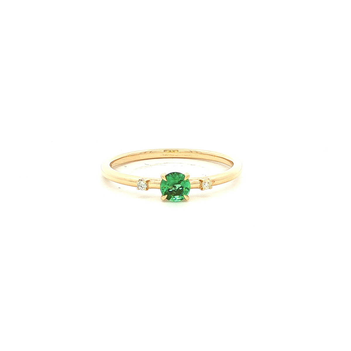 Diamond and Tourmaline Dress Ring in Yellow Gold