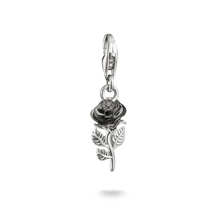 THOMAS SABO True Romance Black Rose Charm Pendant