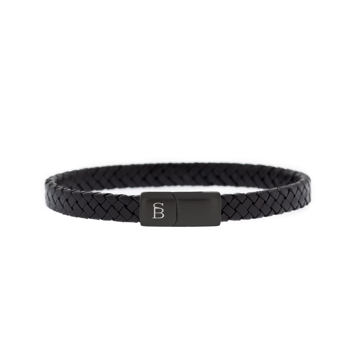 Steel & Barnett Black Edition Riley Black Leather Bracelet