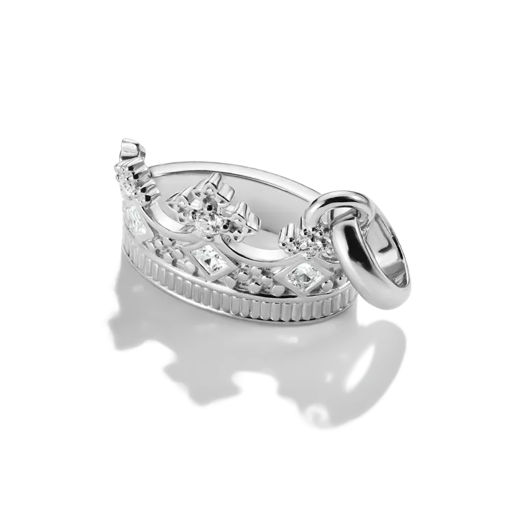 Thomas Sabo Charm Pendant Crown with Stones Connect Silver