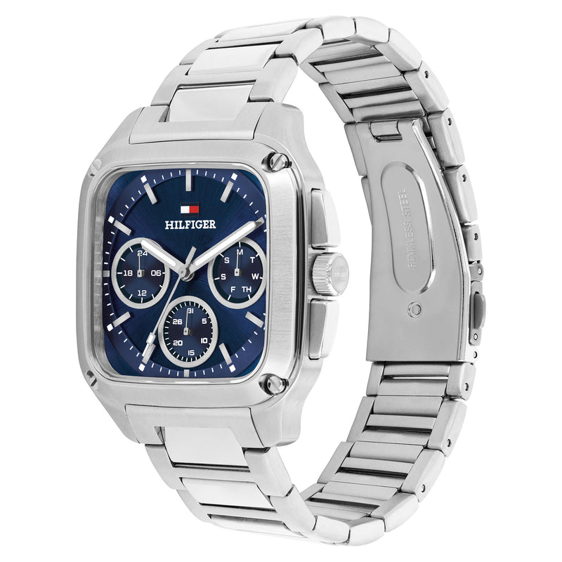 Tommy Hilfiger Stainless Steel Blue Dial Multi-function Men's Watch