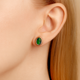 Opal Triplet Earrings in Yellow Gold