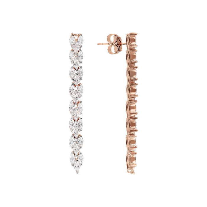 Bronzallure Alitissima Cubic Zirconia Long Pendant Earrings