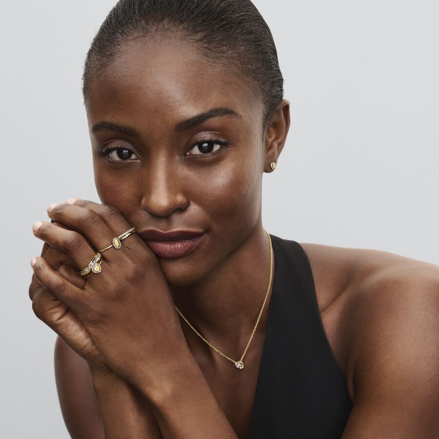 Pandora Engravable Heart Halo Ring