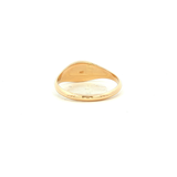 Horizontal Oval Signet Dress Ring in Yellow Gold