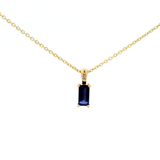 Olite Baguette Necklace in Yellow Gold