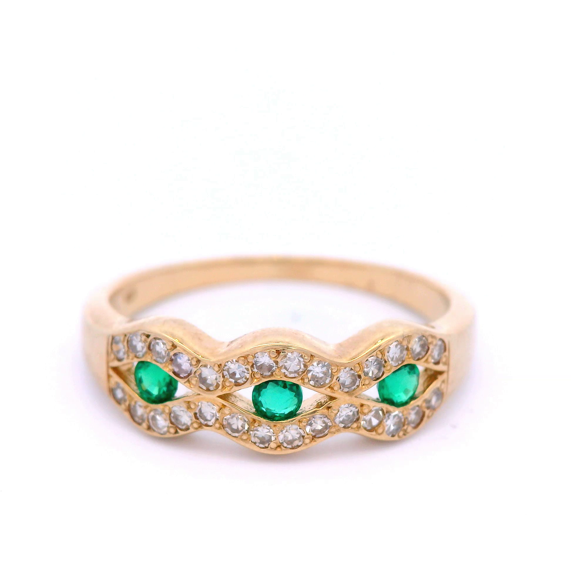 Diamond and Emerald Dress Ring Set