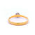 Round Brilliant Cut Diamond Ring Set in Yellow Gold