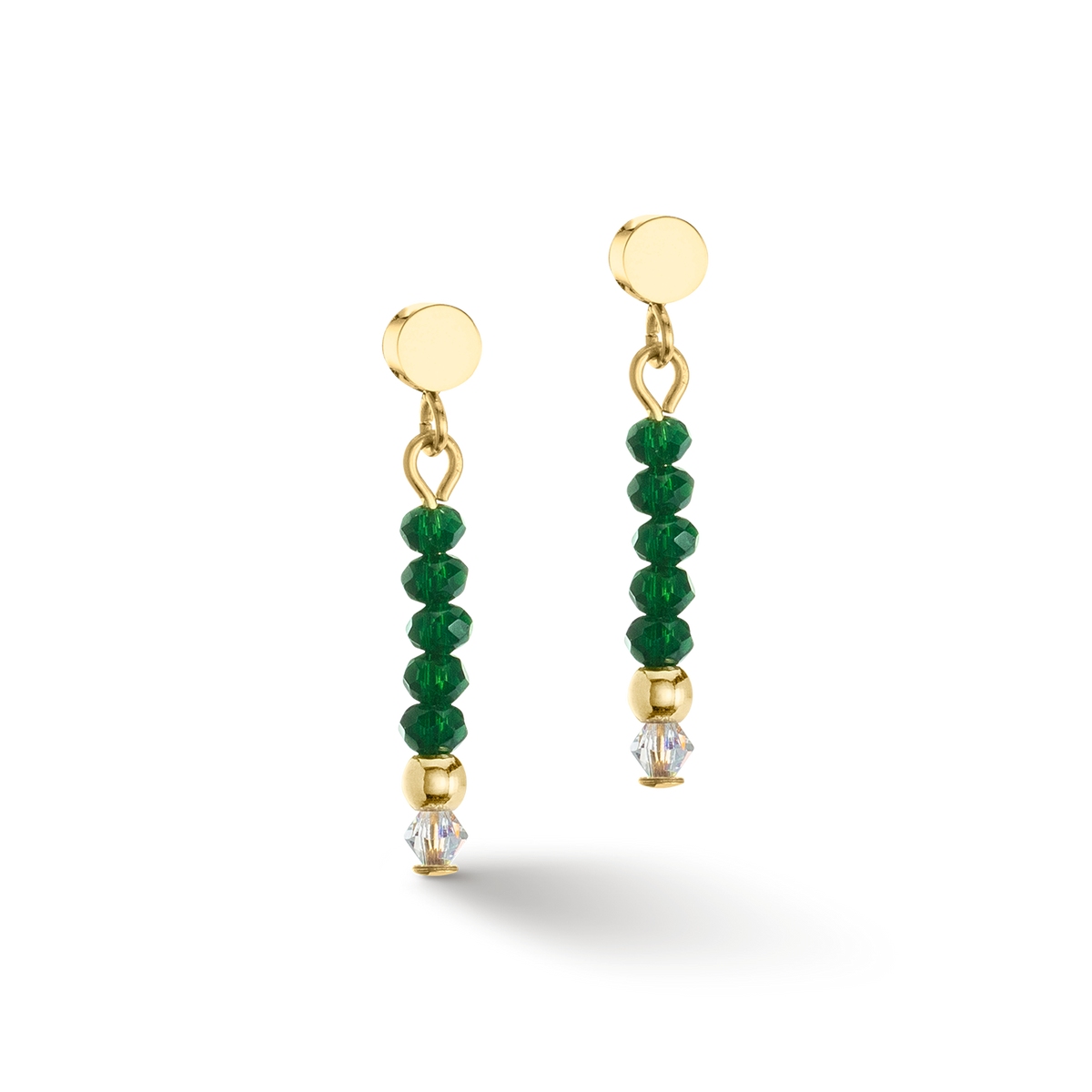 Earrings Little Twinkle Gold-Dark Green